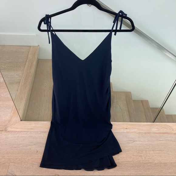 Malia Mills Navy Spaghetti Tie Strap Dress - Picture 1 of 6